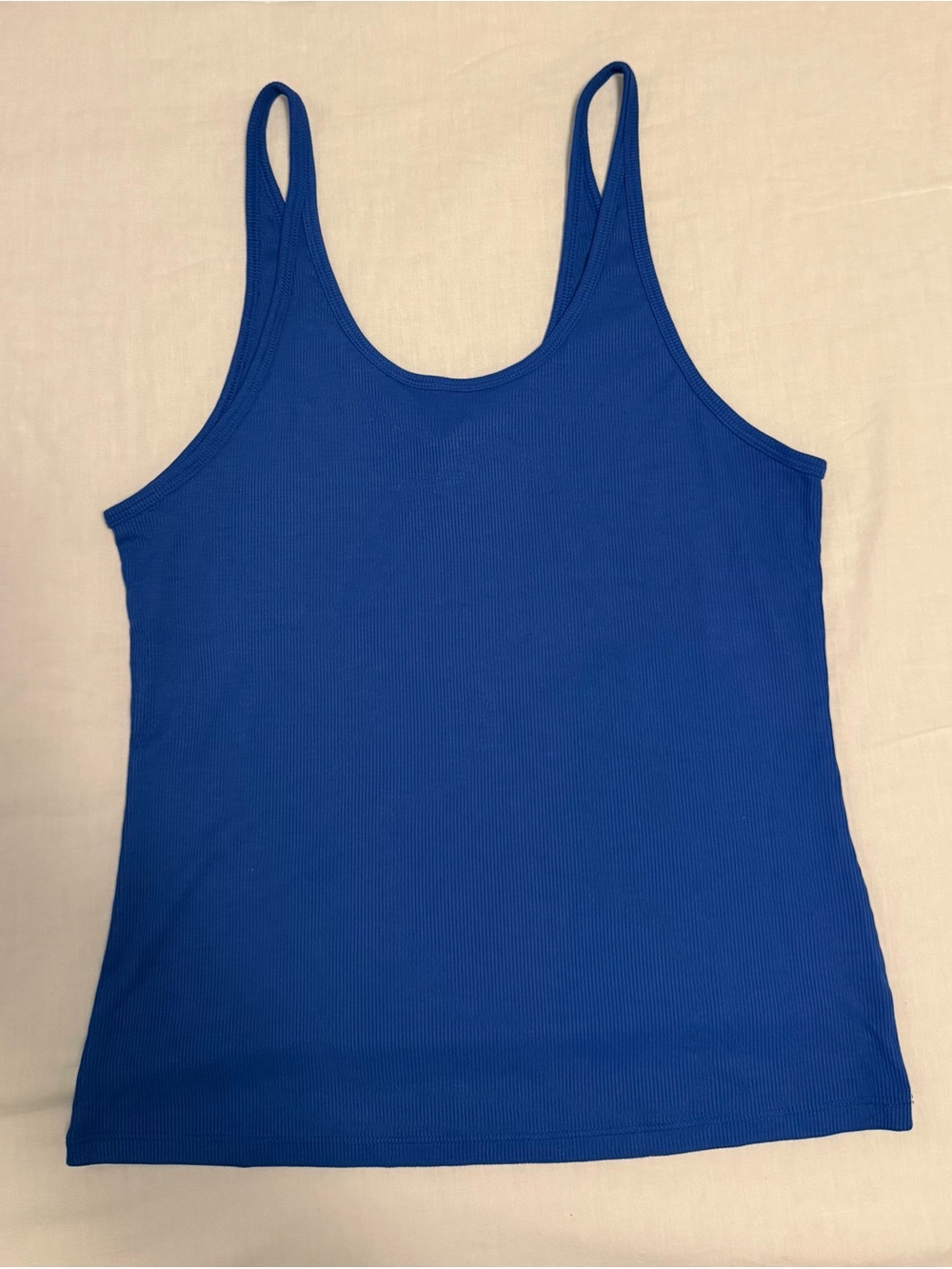 H&M Blue Ribbed Tank Top